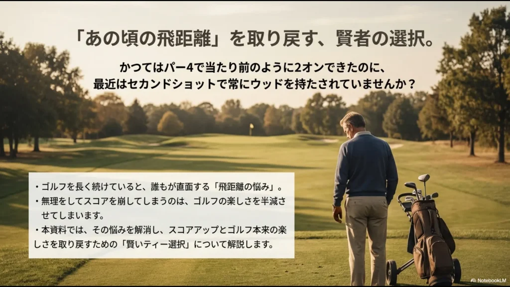 ゴルフの飛距離不足を解消するゴールドティーの選択