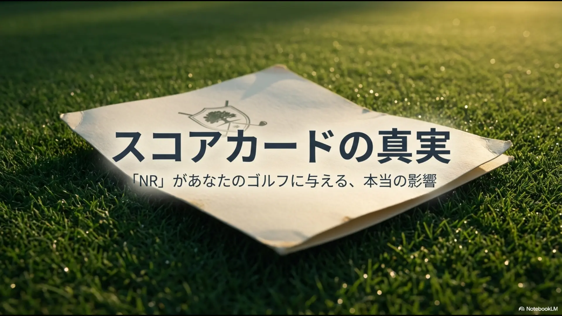 ゴルフのスコアカードにおけるNR（ノーリターン）の意味と本当の影響を解説するタイトルスライド