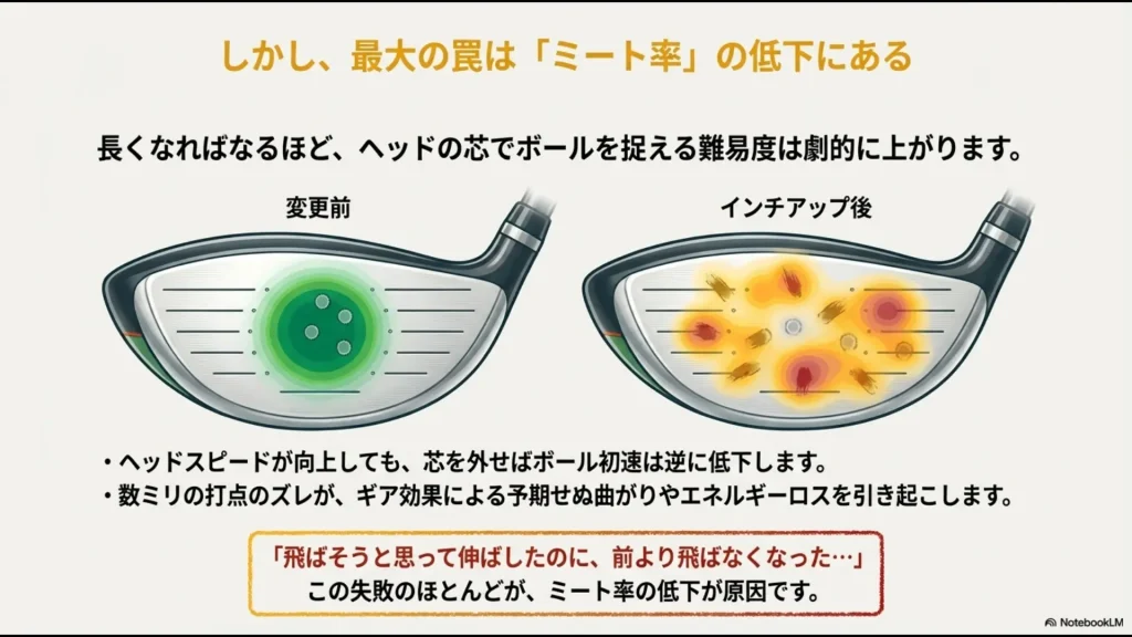 シャフト長尺化によるミート率低下のリスク