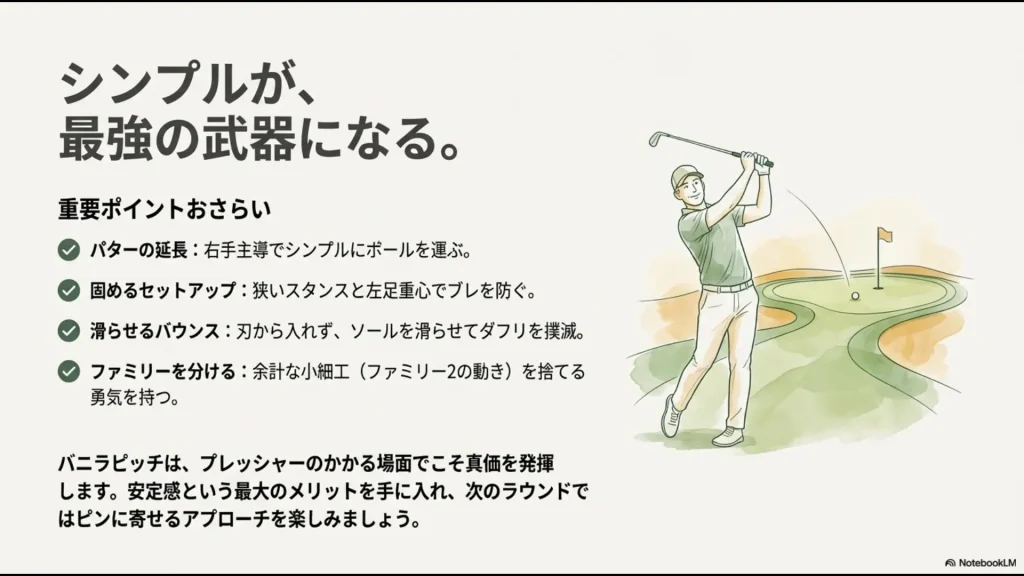 右手主導、セットアップ、バウンス活用、ファミリー分類のまとめ