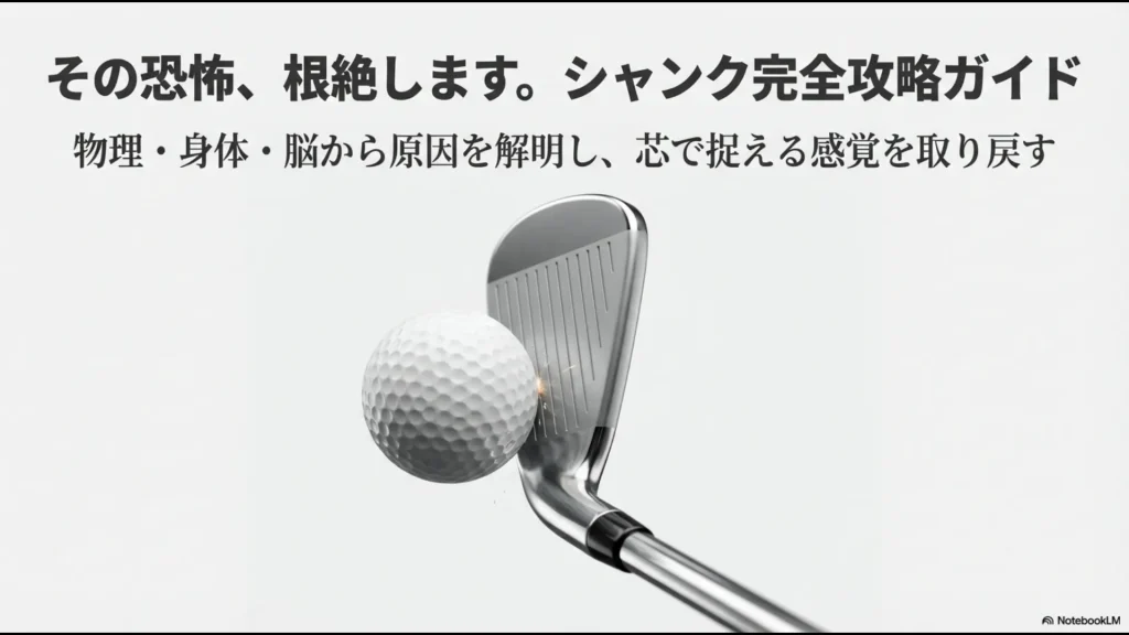 ゴルフのシャンクを物理・身体・脳の3視点から解明する攻略ガイドの表紙