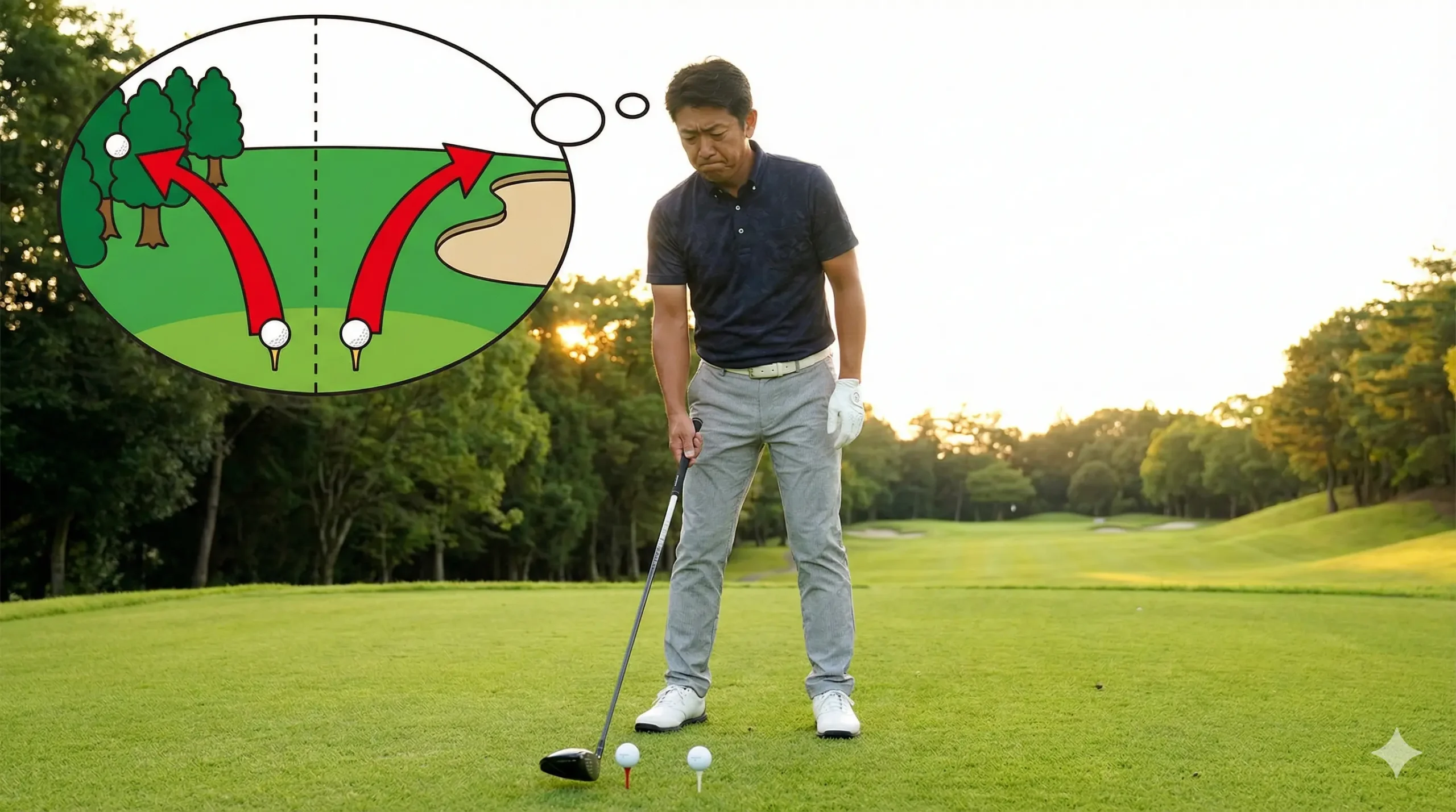 ドライバーのスライスとフックが両方出る原因と直し方を徹底解説